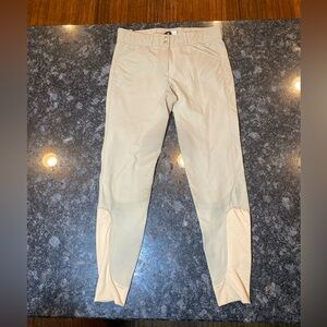Dover Saddlery Full Seat Riding Breeches Size 28 Equestrian Pants Stained Beige